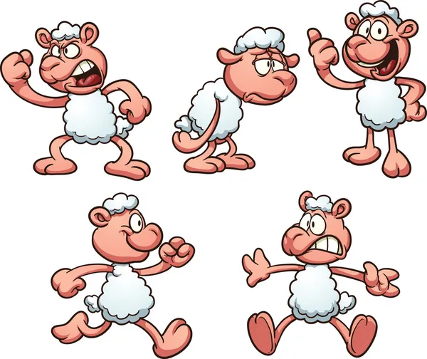 Cartoon schapen — Stockvector