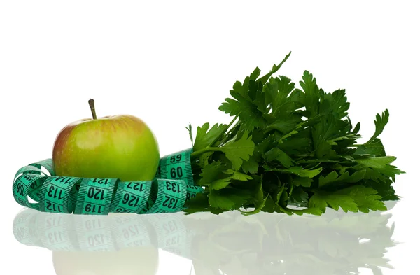 Apple and parsley — Stock Photo, Image