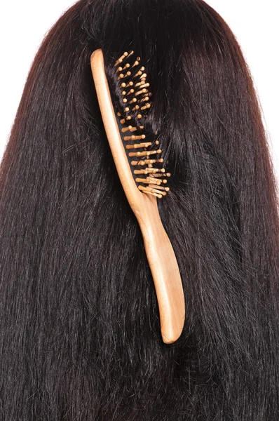 Wooden hairbrush — Stock Photo, Image