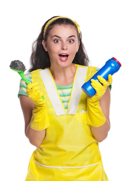 Crazy housewife — Stock Photo, Image