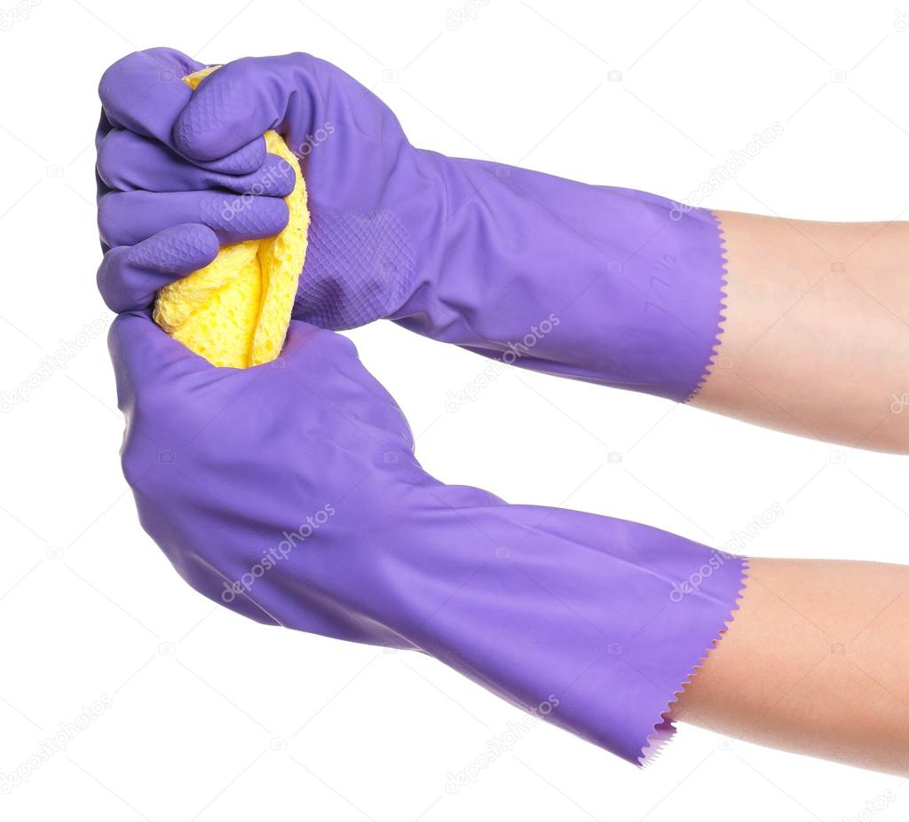 Hands in gloves