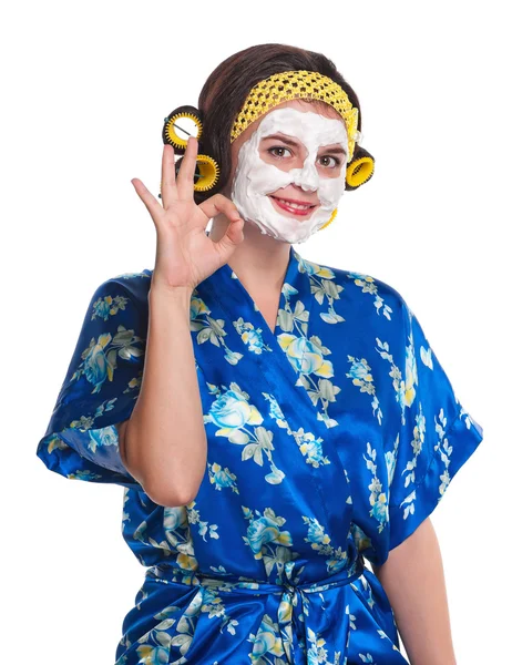 Woman with a mask — Stock Photo, Image