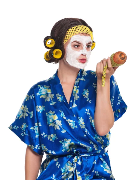 Woman with a mask — Stock Photo, Image