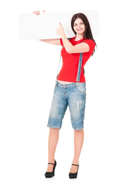 Mujer con blanco —  Fotos de Stock