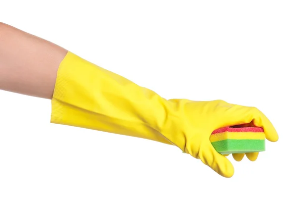 Hand in a glove — Stock Photo, Image