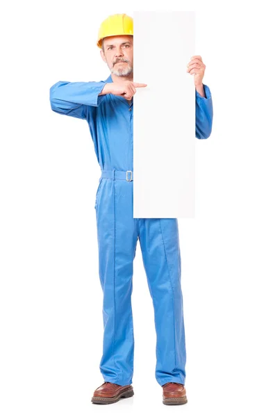 Worker with blank — Stock Photo, Image