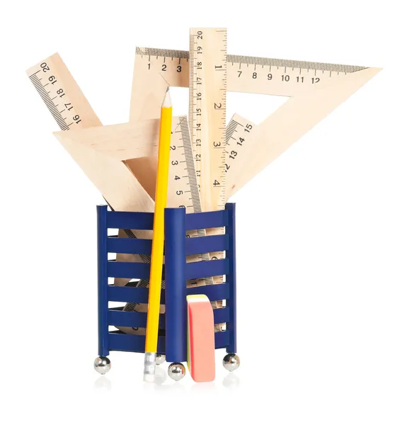 Wooden rulers — Stock Photo, Image