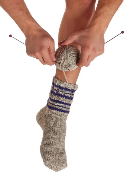Pletené ponožky — Stock fotografie