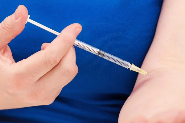 Insuline injectie — Stockfoto