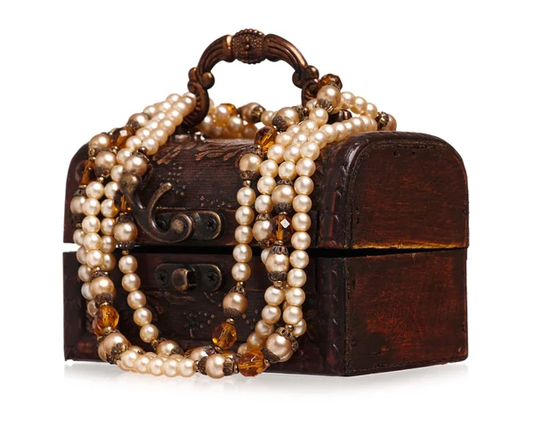 真珠付きボックス — ストック写真