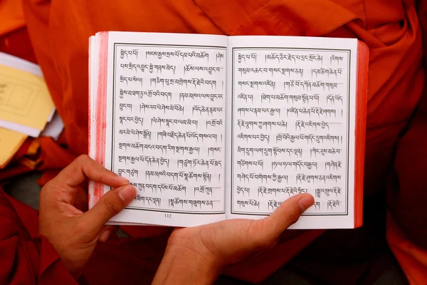 Buddhistiska tibetanska text nepal — Stockfoto