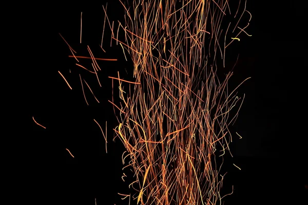 Fire sparks fly top — Stock Photo, Image