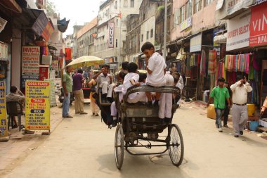 sokakta Delhi Hint trishaw