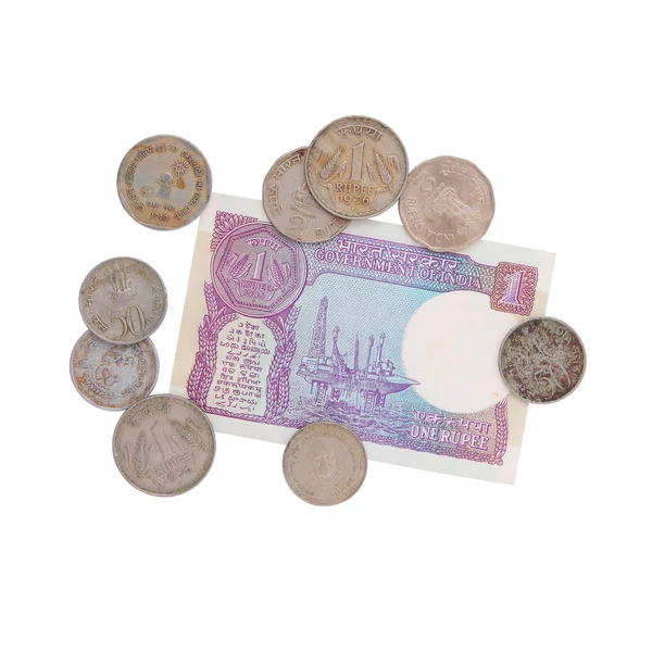 Деньги - старые индийские рупии - коллекция — стоковое фото
