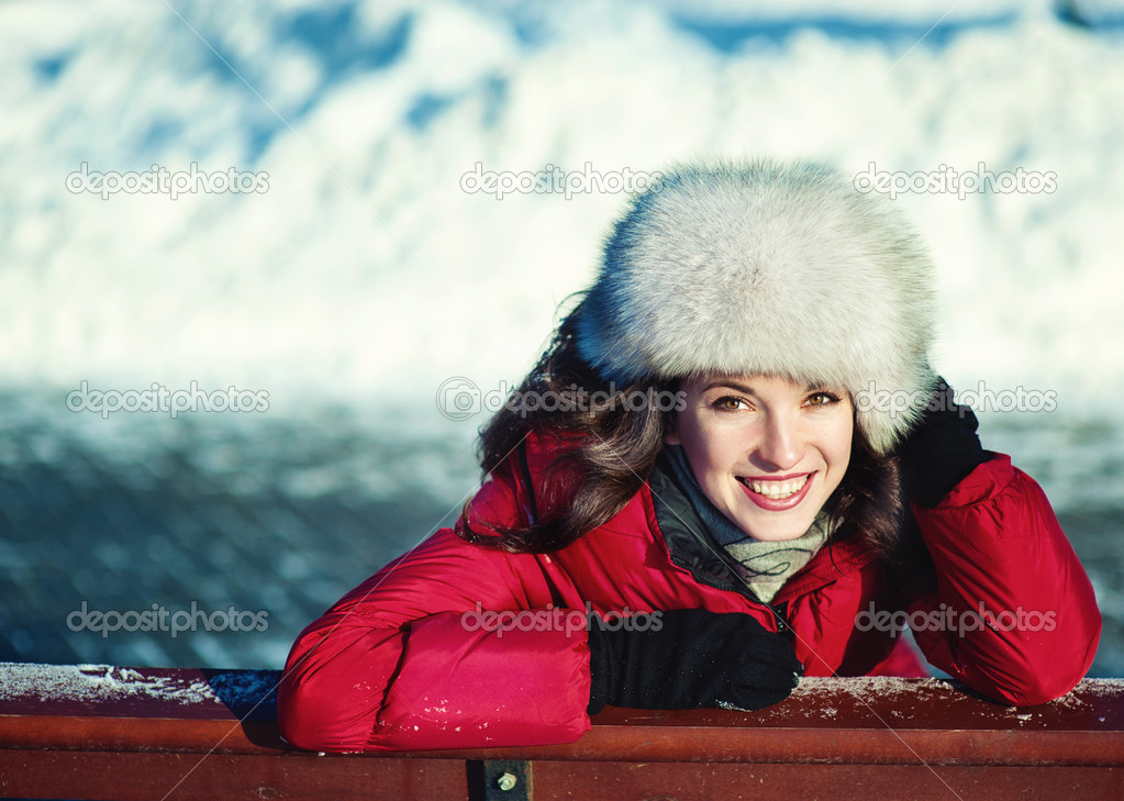 Winter portrait of woman