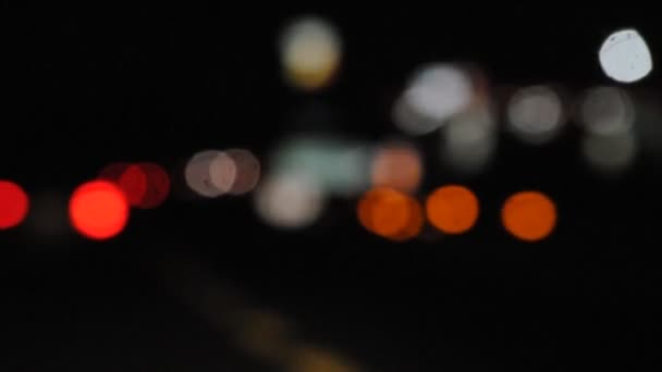 Абстрактные огни ночью — стоковое видео