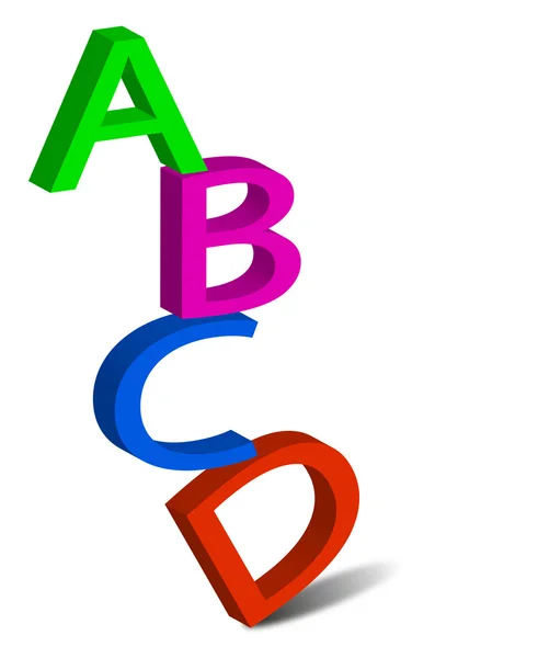 Le lettere en 3d — Image vectorielle