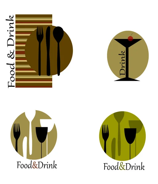 Векторные логотипы для питания — стоковый вектор