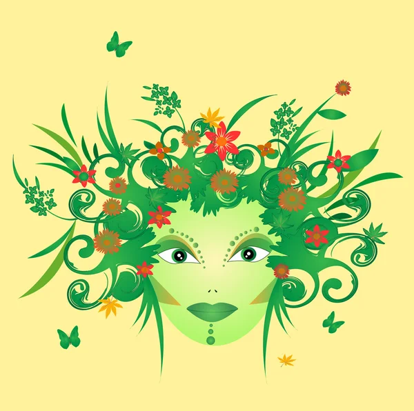 Vector Mother Nature — Stock Vector