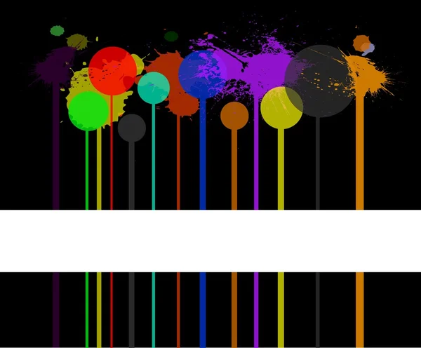 Banner med stänk av färg — Stock vektor