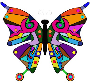 vektör arka kelebek