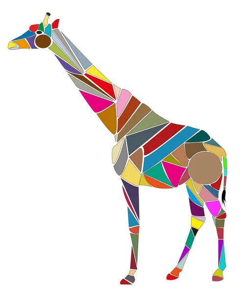 The giraffe isolated — Stock Vector