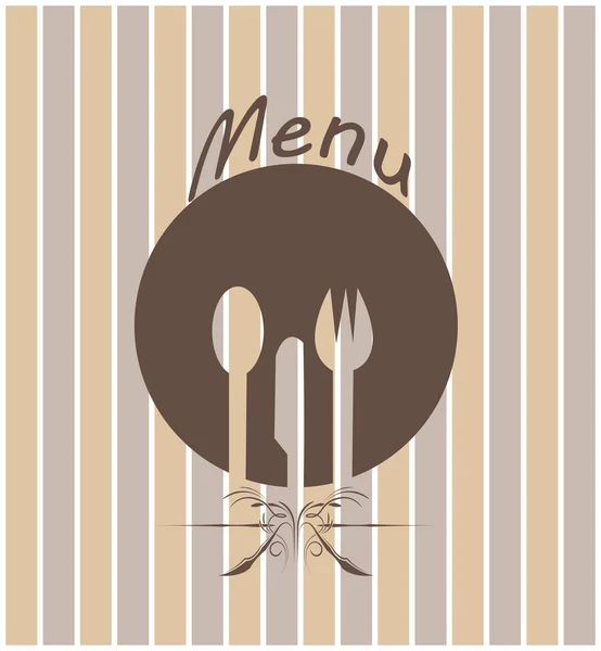 Vector cutlery for menu — Stock Vector