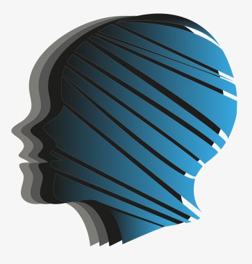 vektör çizim kadın profili