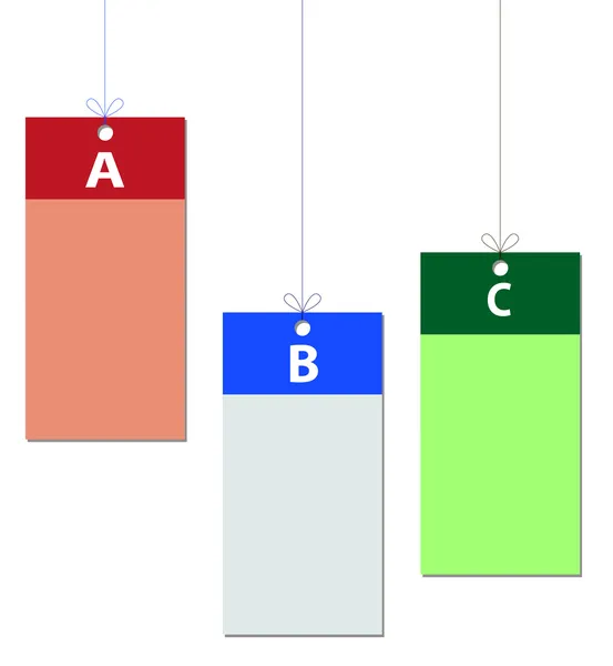 Vector labels in different colors — Stock Vector