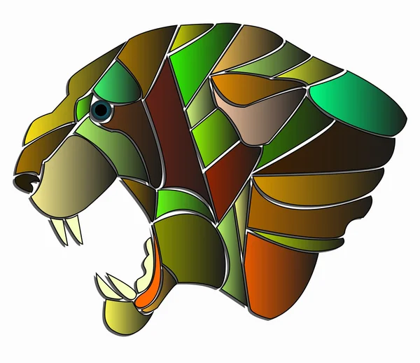 Illustration av panther mosaik — Stock vektor
