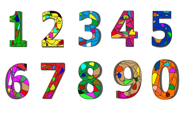 Vector numbers — Stock Vector