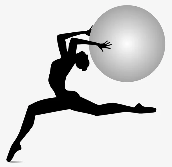 Danseuse de silhouette — Image vectorielle