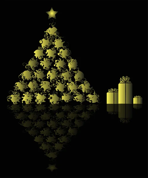 Árbol de Navidad abstracto — Vector de stock