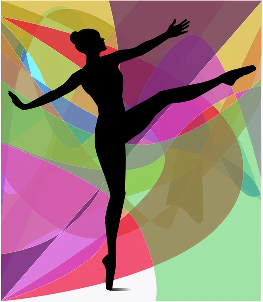 Bailarina de silueta — Vector de stock