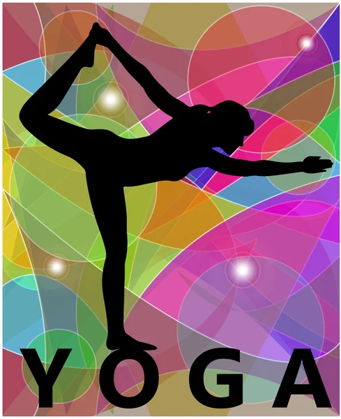 Vrouw in yoga pose — Stockvector