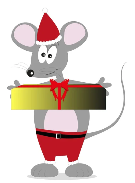 Ratón Vector Santa Claus — Vector de stock