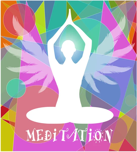 La méditation — Image vectorielle