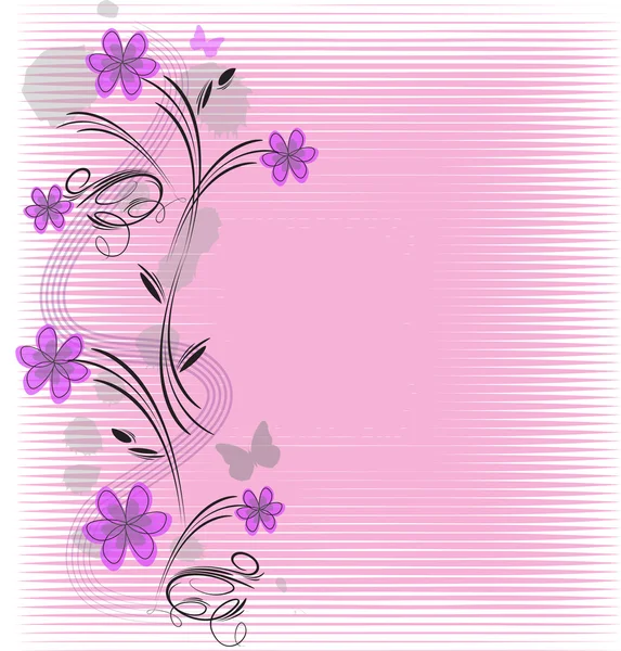 Abstract frame met bloemen — Stockvector