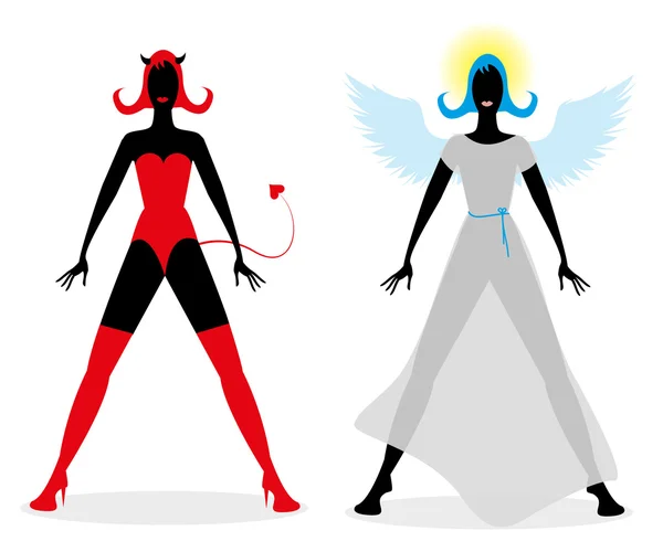 Angel or devil? — Stock Vector