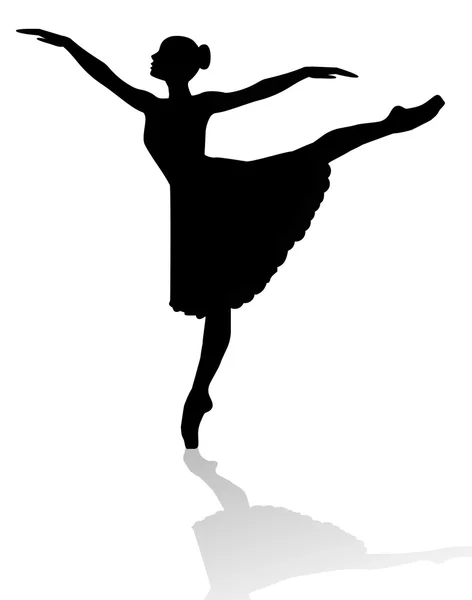 Silhouette de danseuse — Image vectorielle