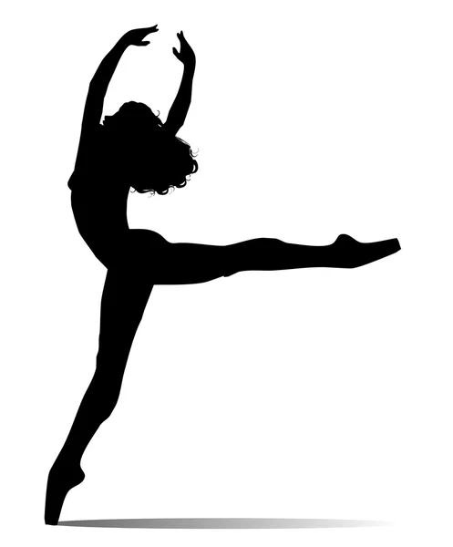 Silhouette de danseuse — Image vectorielle