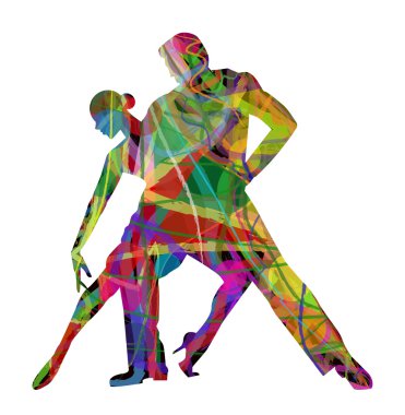 Abstract Dancing couple