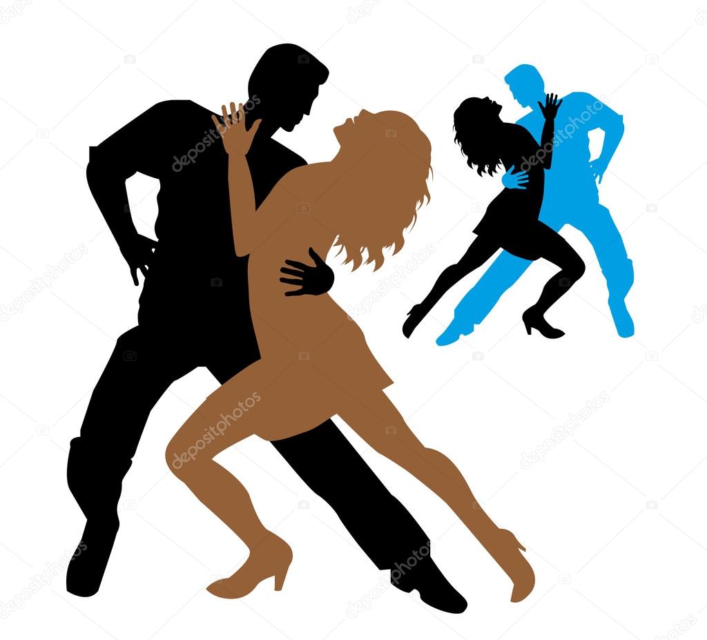 dancing couple Stock Vector