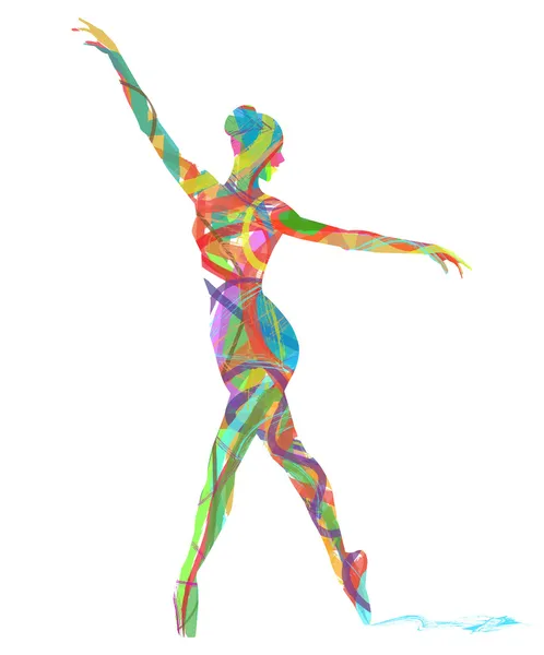 Dancing  girl — Stock Vector