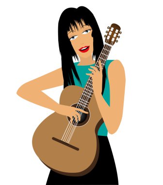 gitar ile kız