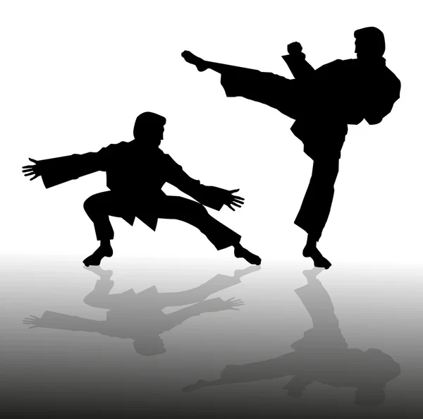 Hombres de karate — Vector de stock