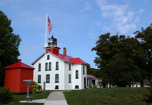 Grand traverse vuurtoren horizontale — Stockfoto