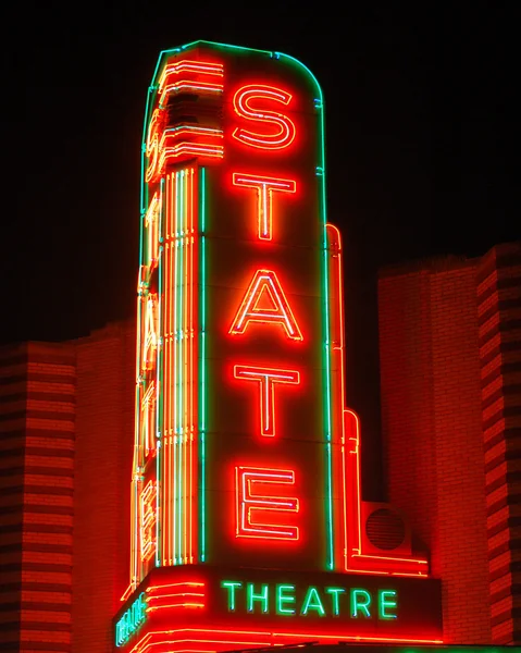 State theater sign — Stock Photo, Image