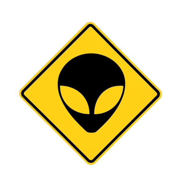 Panneau de signalisation - alien devant — Photo