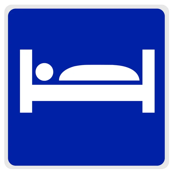 Znak drogowy - hotel — Zdjęcie stockowe
